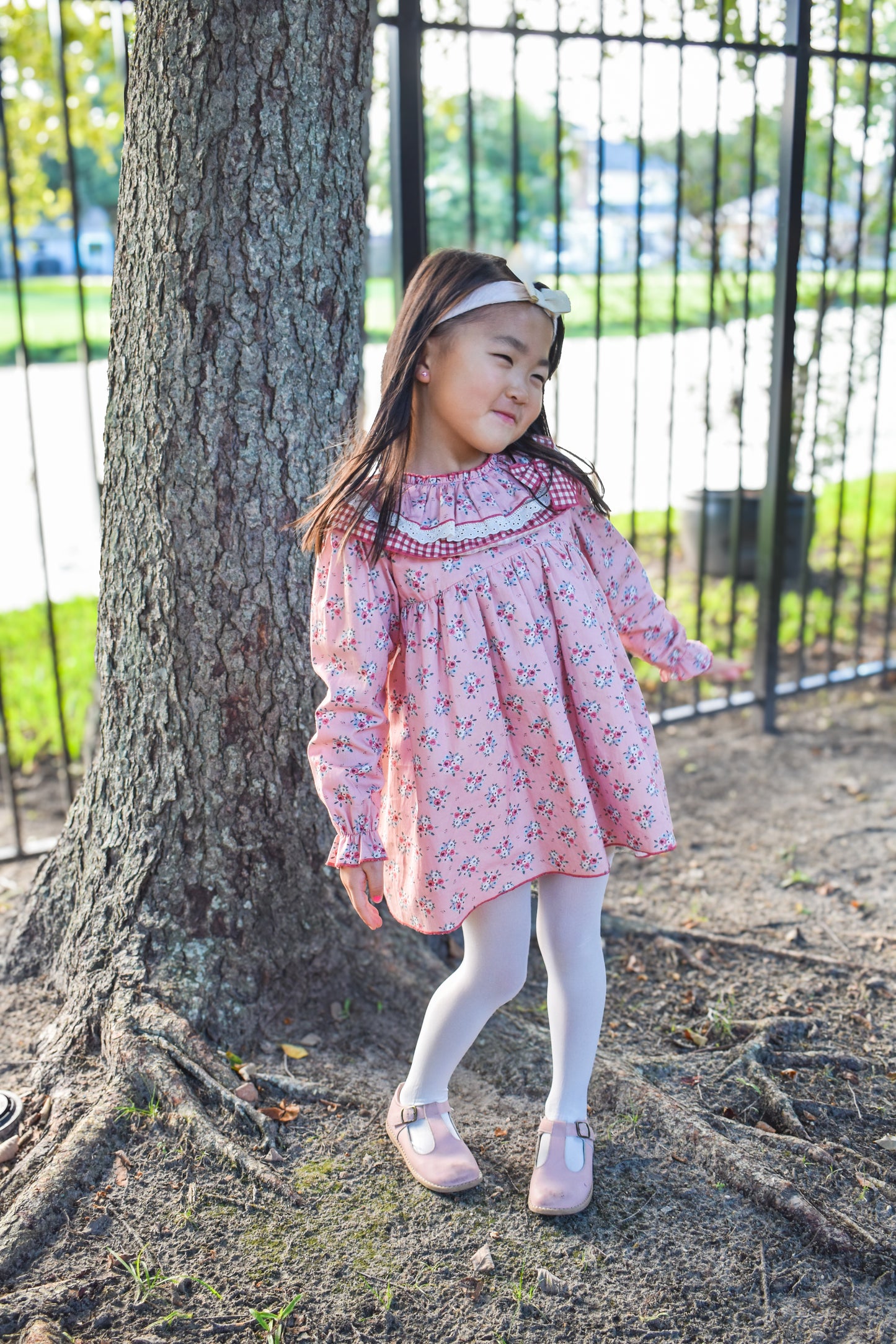 Autumn Rosewood Garden Dress Set (2-Piece)