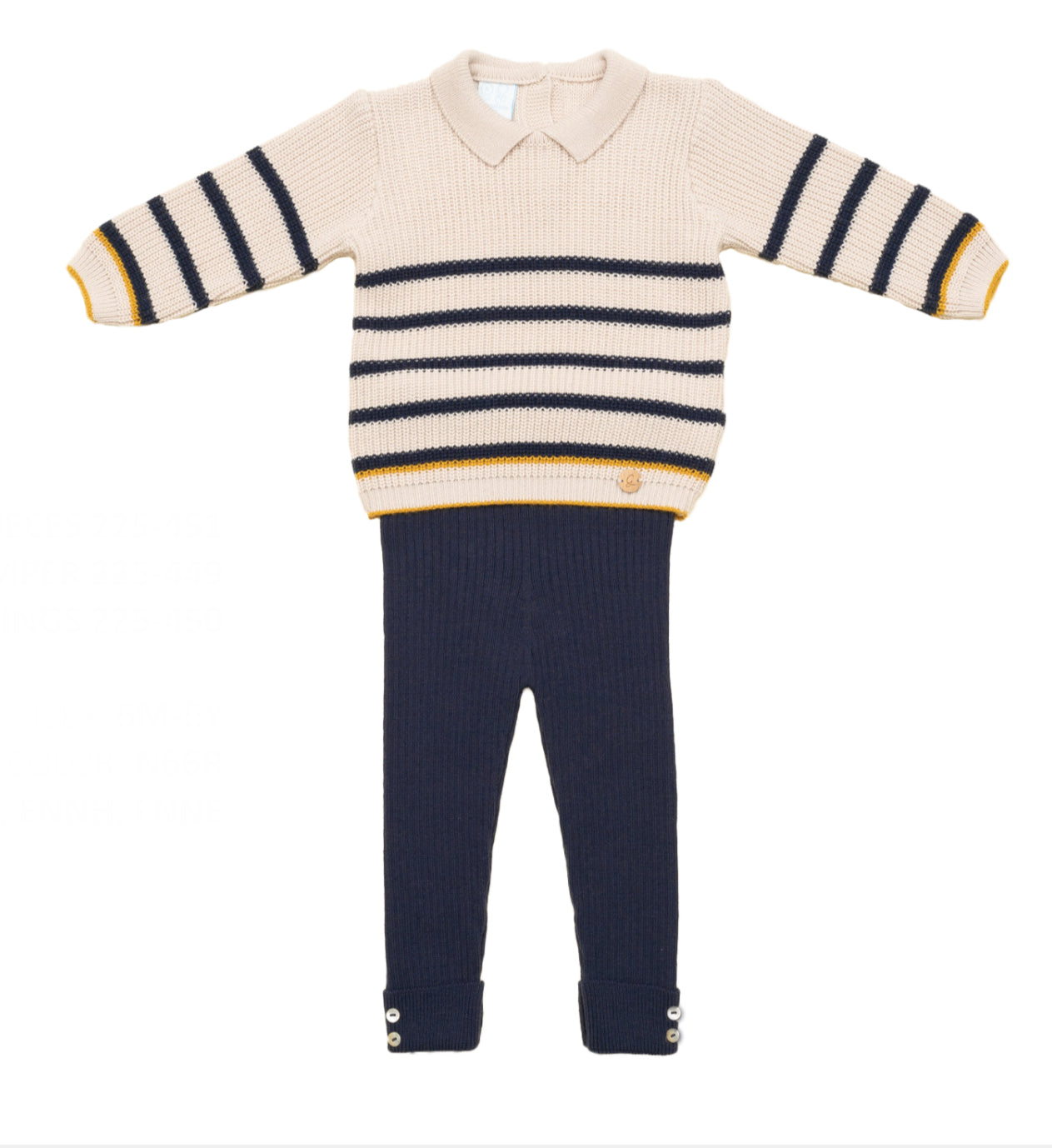 Striped Knit Set, Granlei 1980,.
