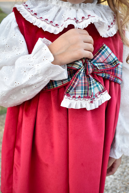 3-Piece Pinafore Holiday Dress