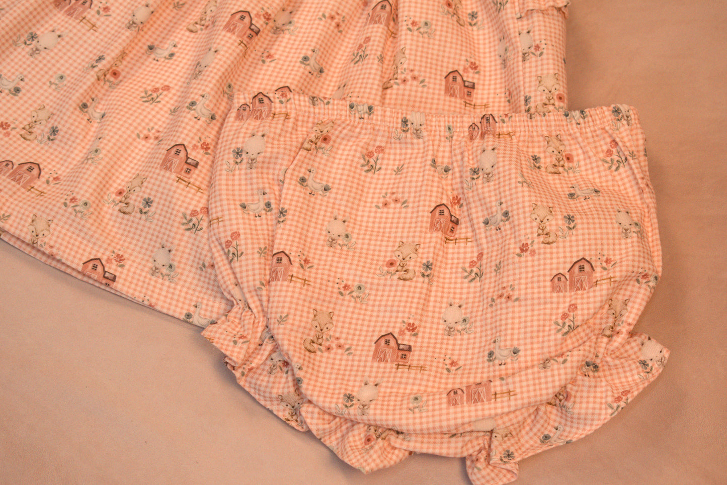Farmhouse Friends Suspender Skirt Set