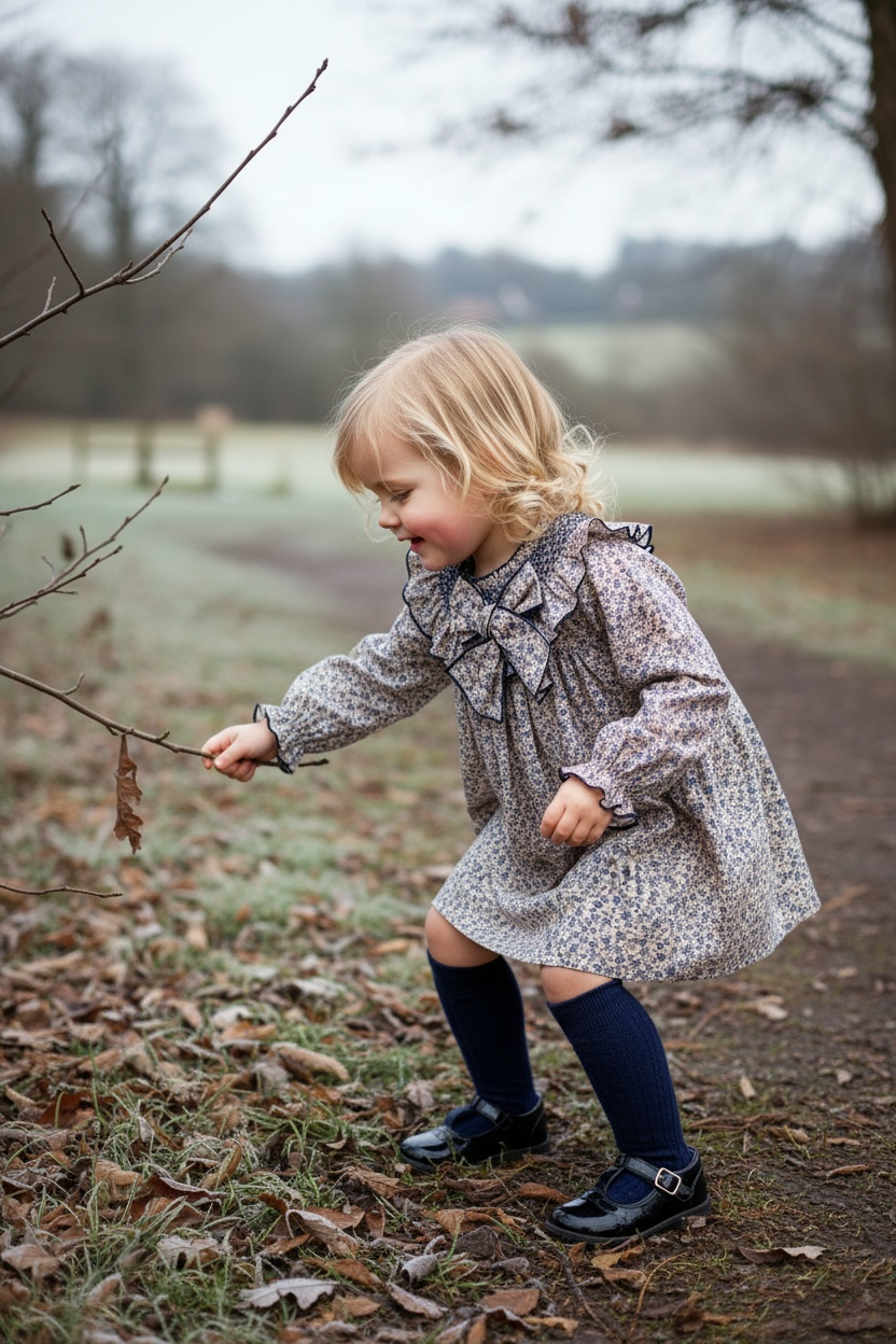 Two-piece Blue Blossom Dress (HADA22)