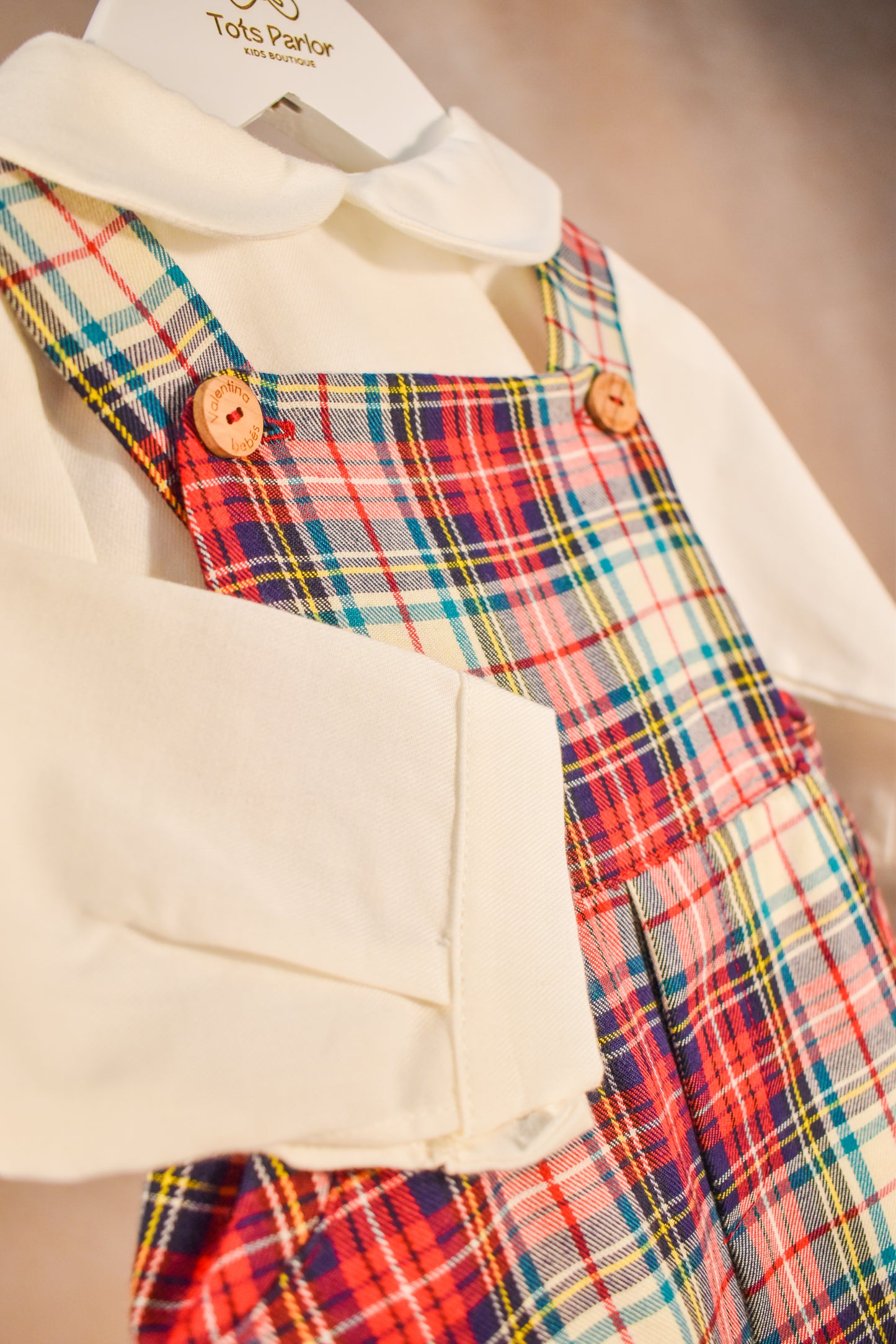 Classic Plaid Suspender Set