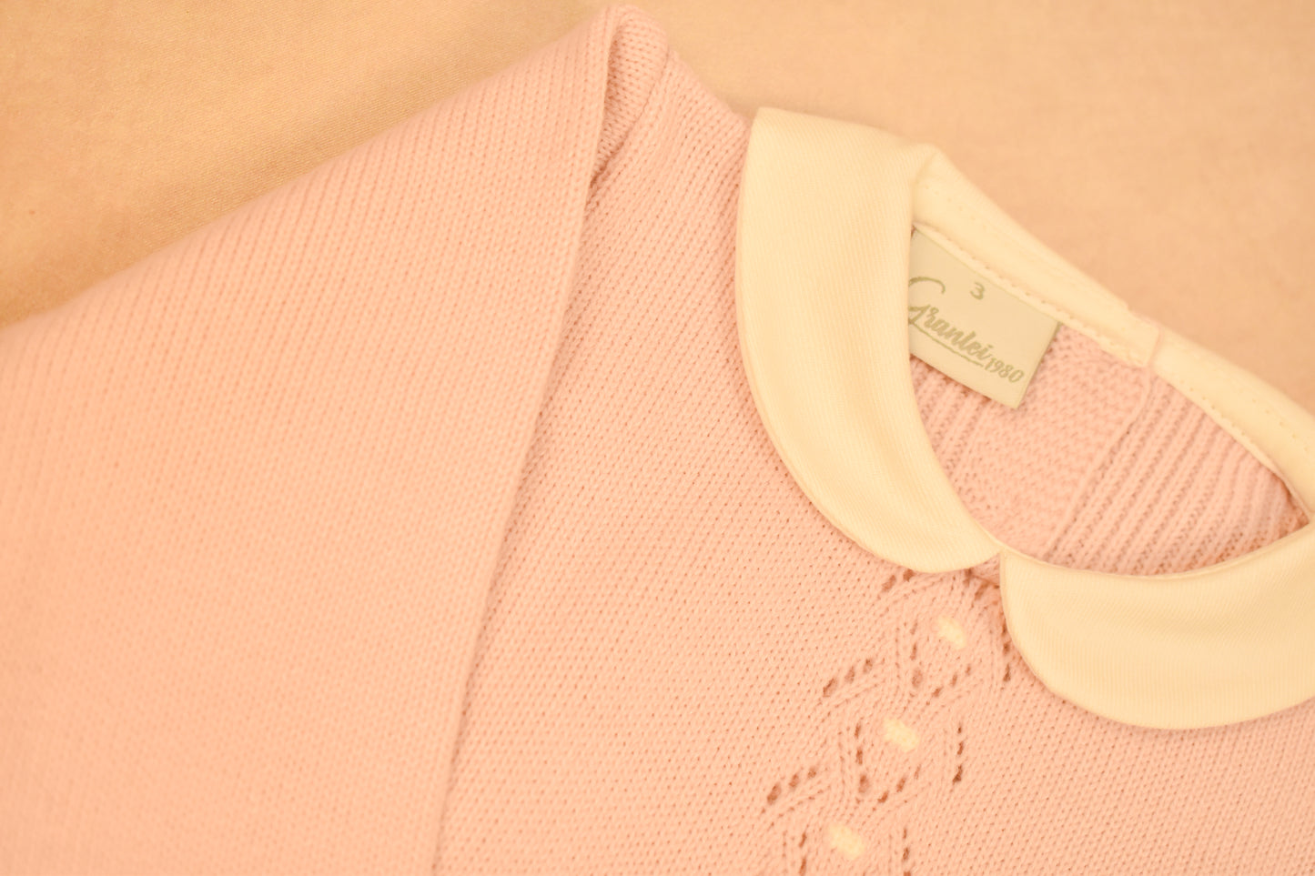 Peter Pan Collar, Knit Footed Romper