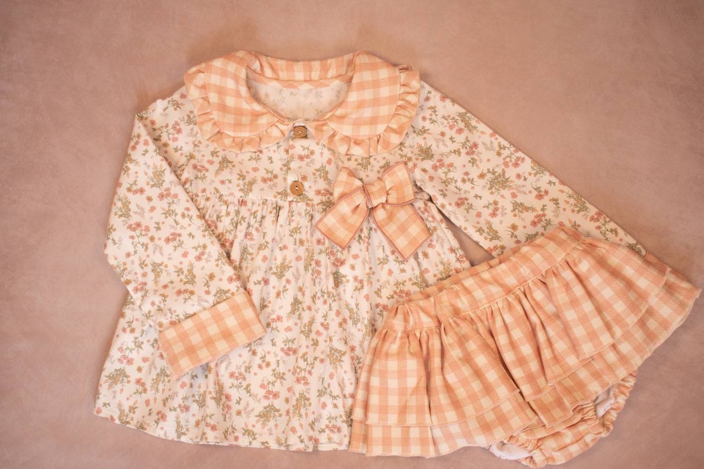 Autumn Rose Gingham Set