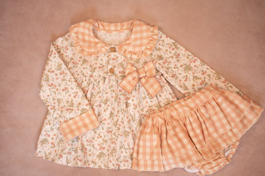 Autumn Rose Gingham Set