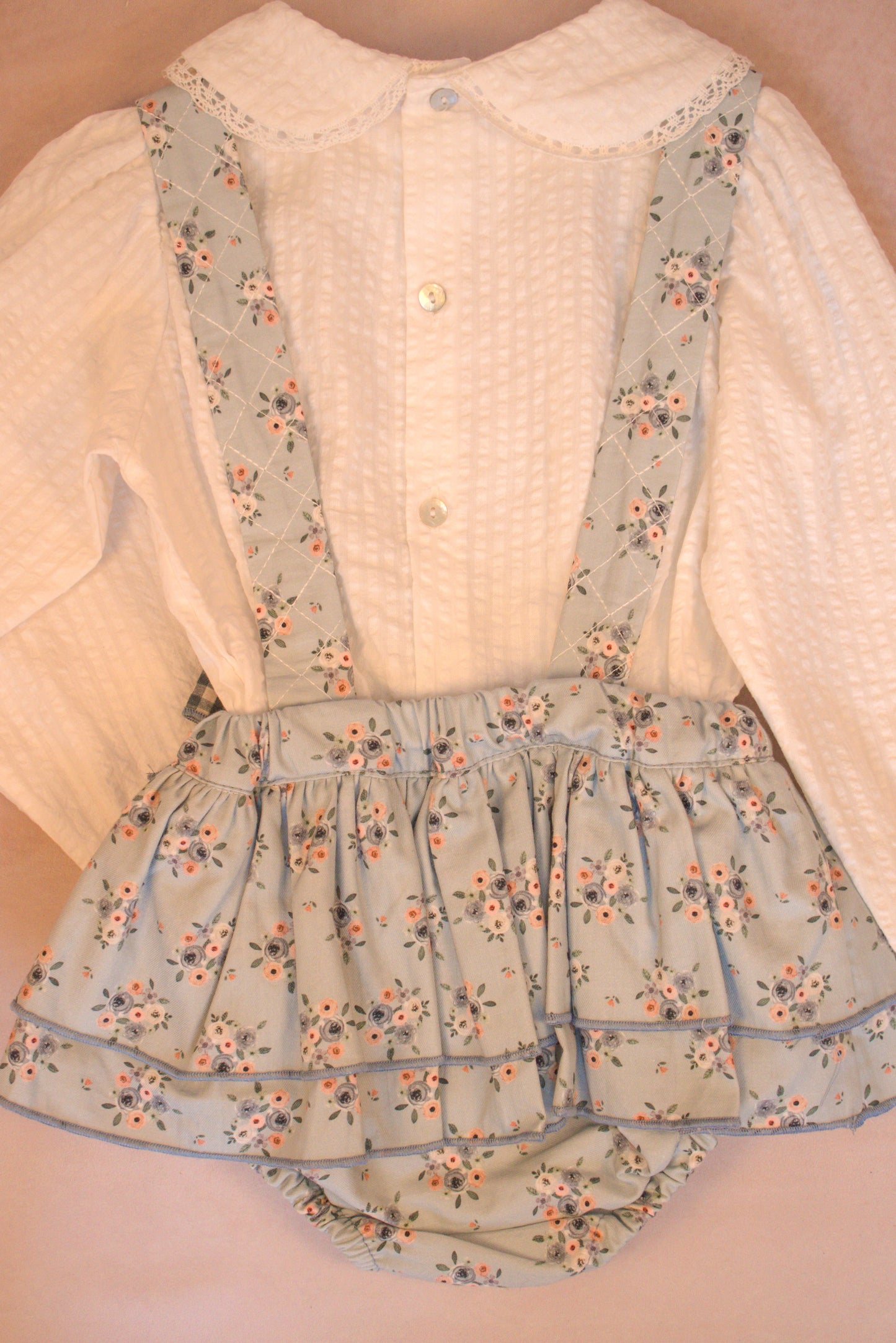 Blue Blossom Suspender Set (2-Piece)