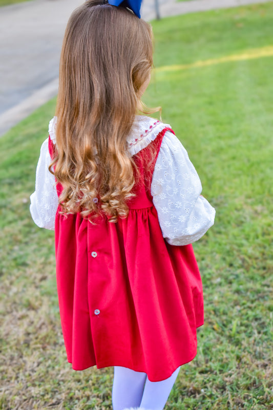 3-Piece Pinafore Holiday Dress