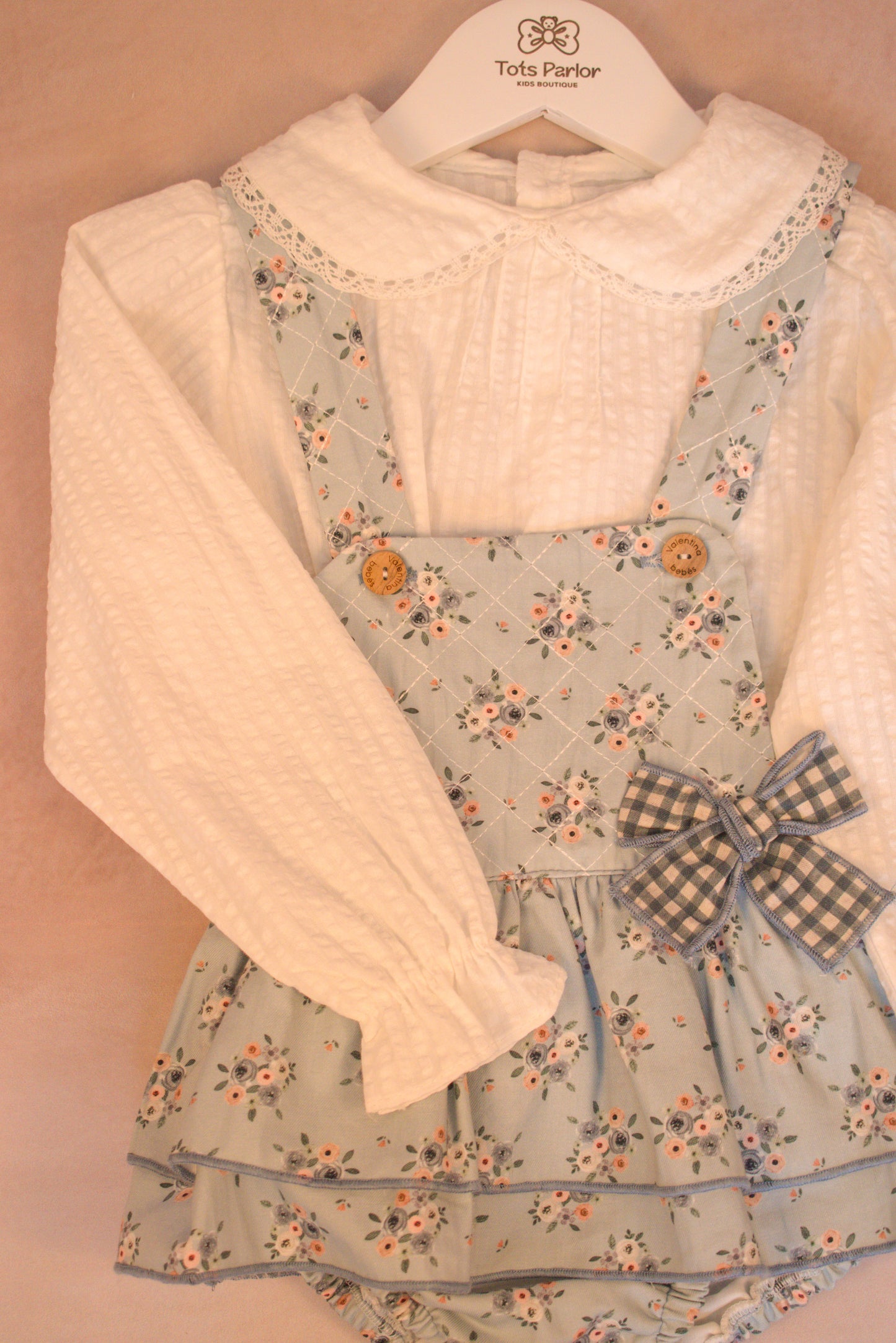 Blue Blossom Suspender Set (2-Piece)