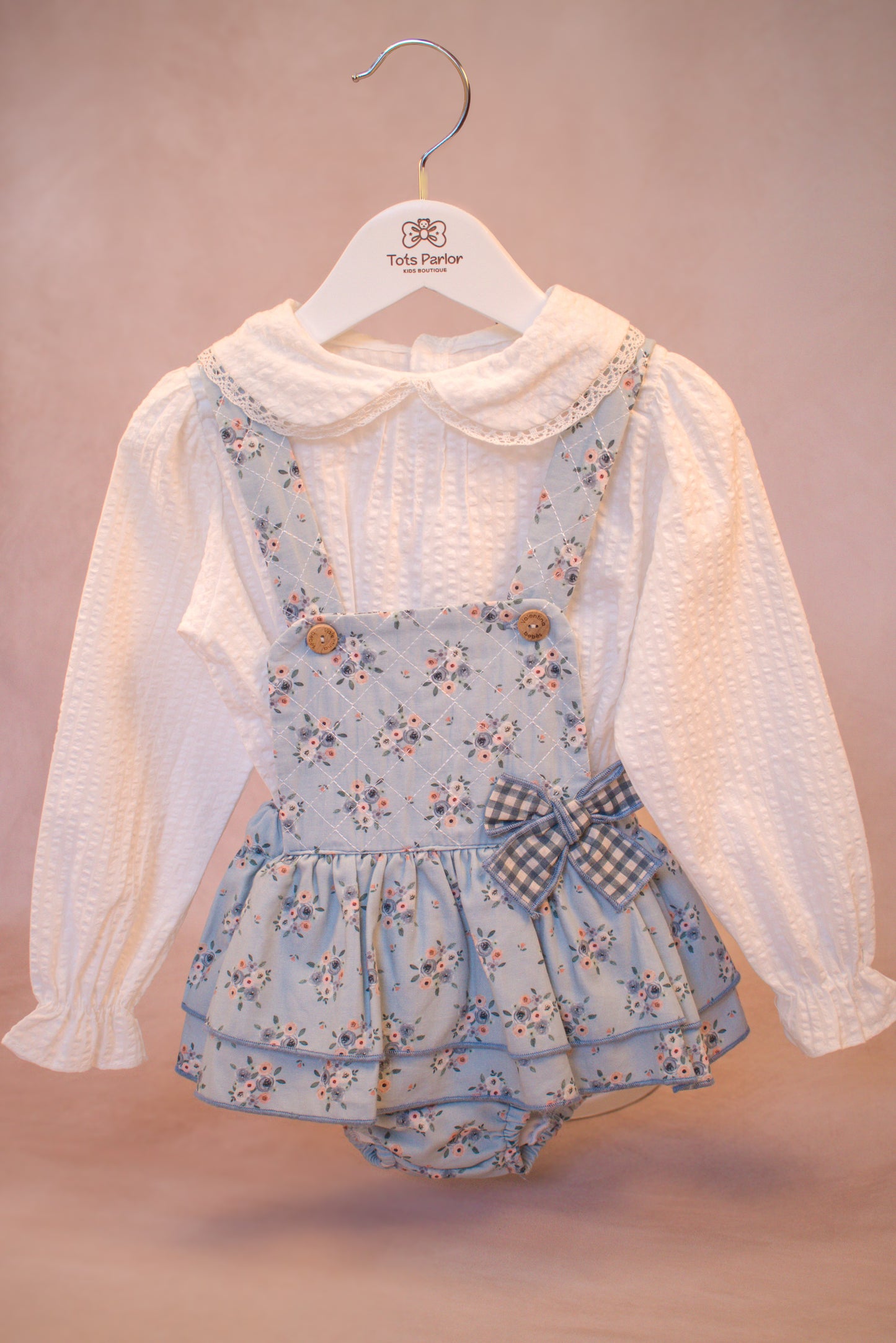 Blue Blossom Suspender Set (2-Piece)