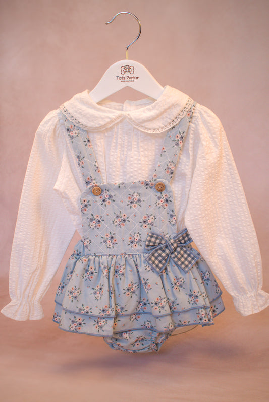 Blue Blossom Suspender Set (2-Piece)