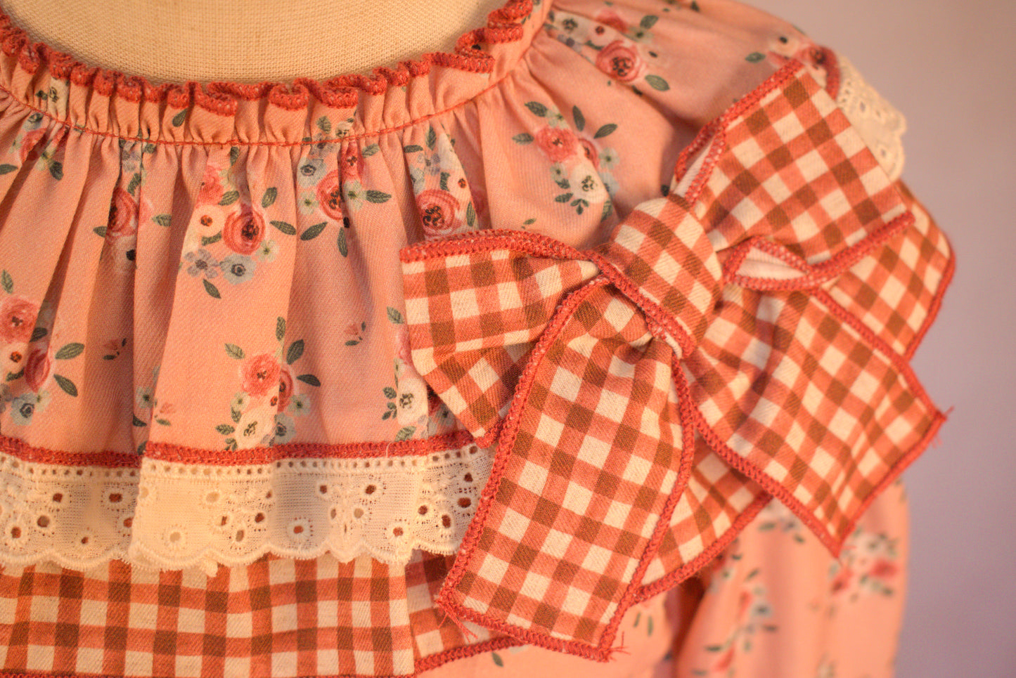 Autumn Rosewood Garden Dress Set (2-Piece)