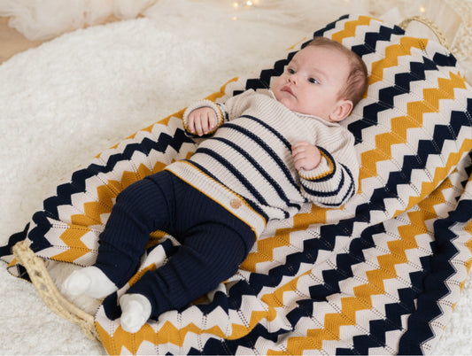 Striped Knit Set, Granlei 1980,.