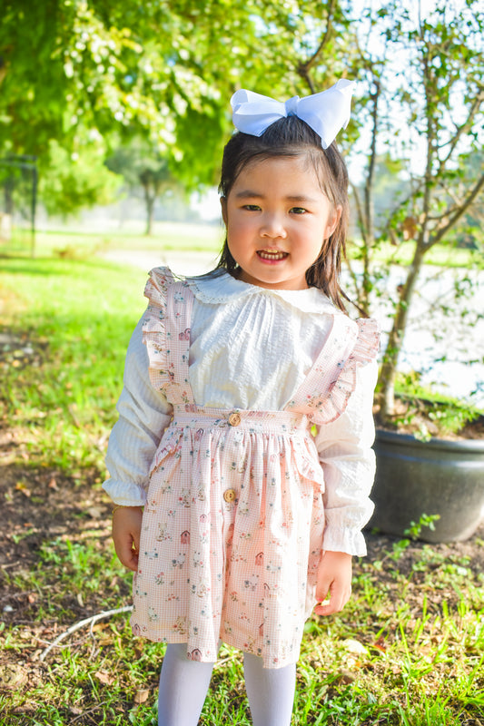 Farmhouse Friends Suspender Skirt Set