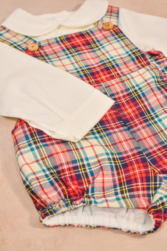 Classic Plaid Suspender Set
