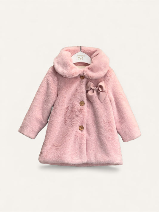 Soft Embrace Plush Coat - Rose