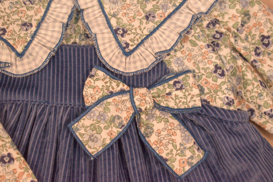 Blushing Garden Corduroy Set Blue
