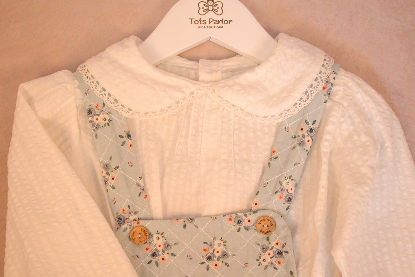 Blue Blossom Suspender Set (2-Piece)