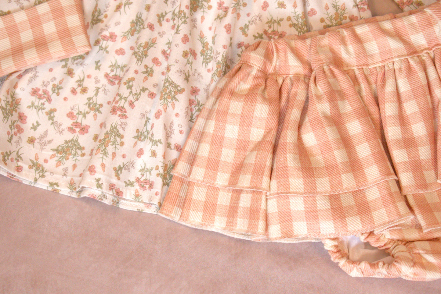 Autumn Rose Gingham Set
