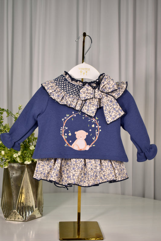 London Collection: 2-piece Floral Bear Set