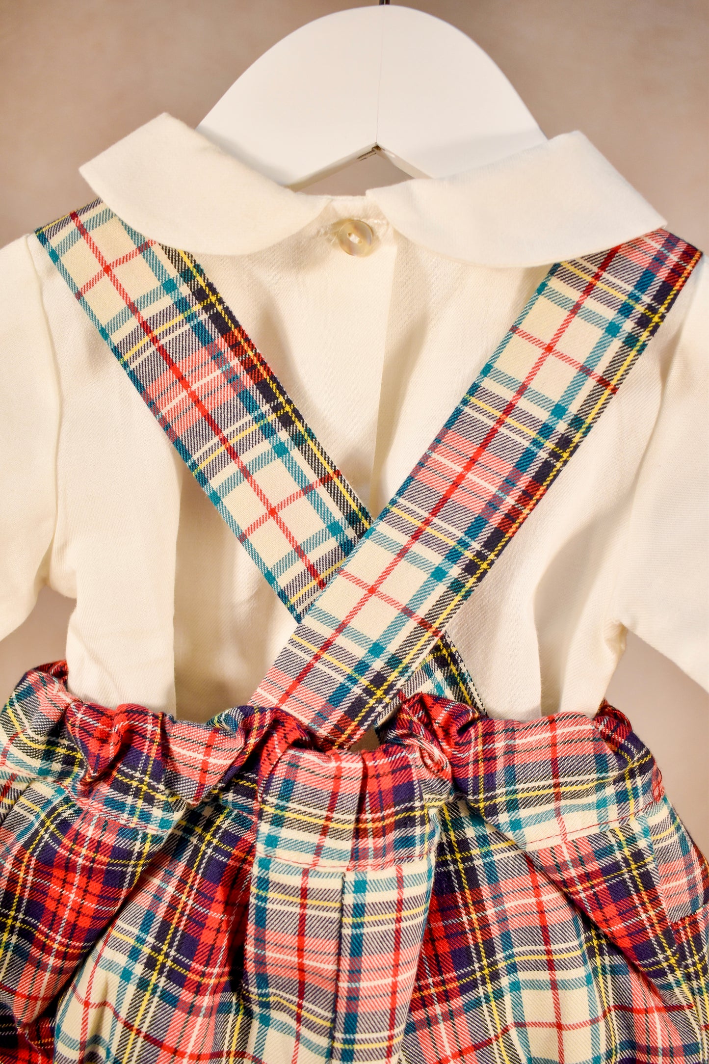 Classic Plaid Suspender Set