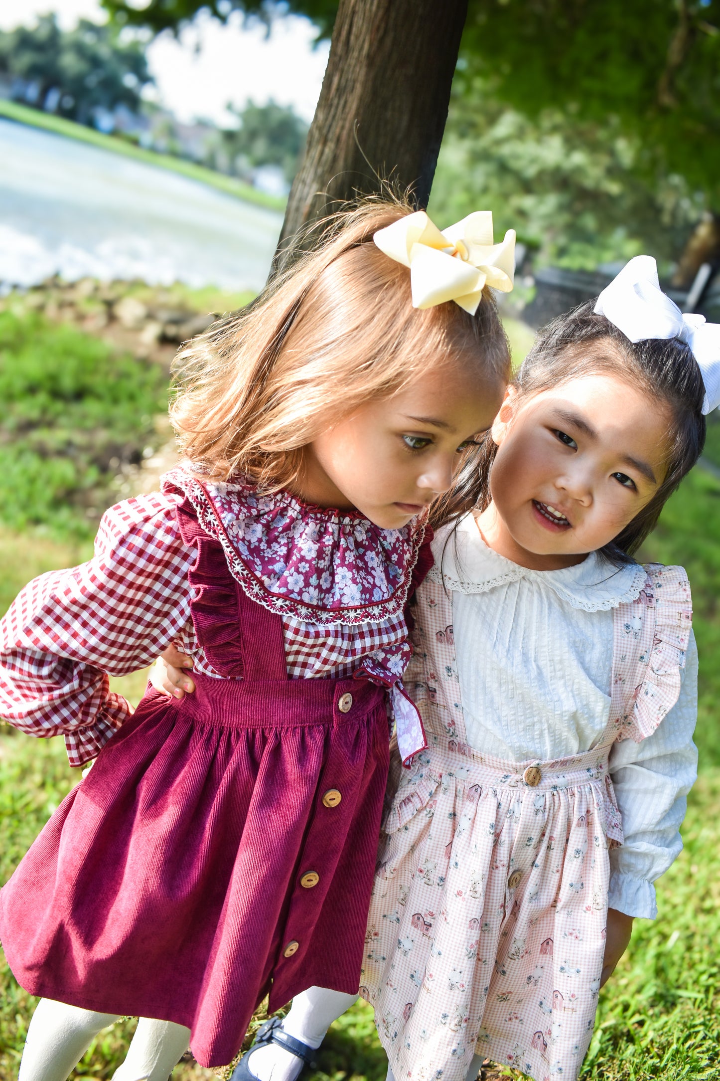 Farmhouse Friends Suspender Skirt Set