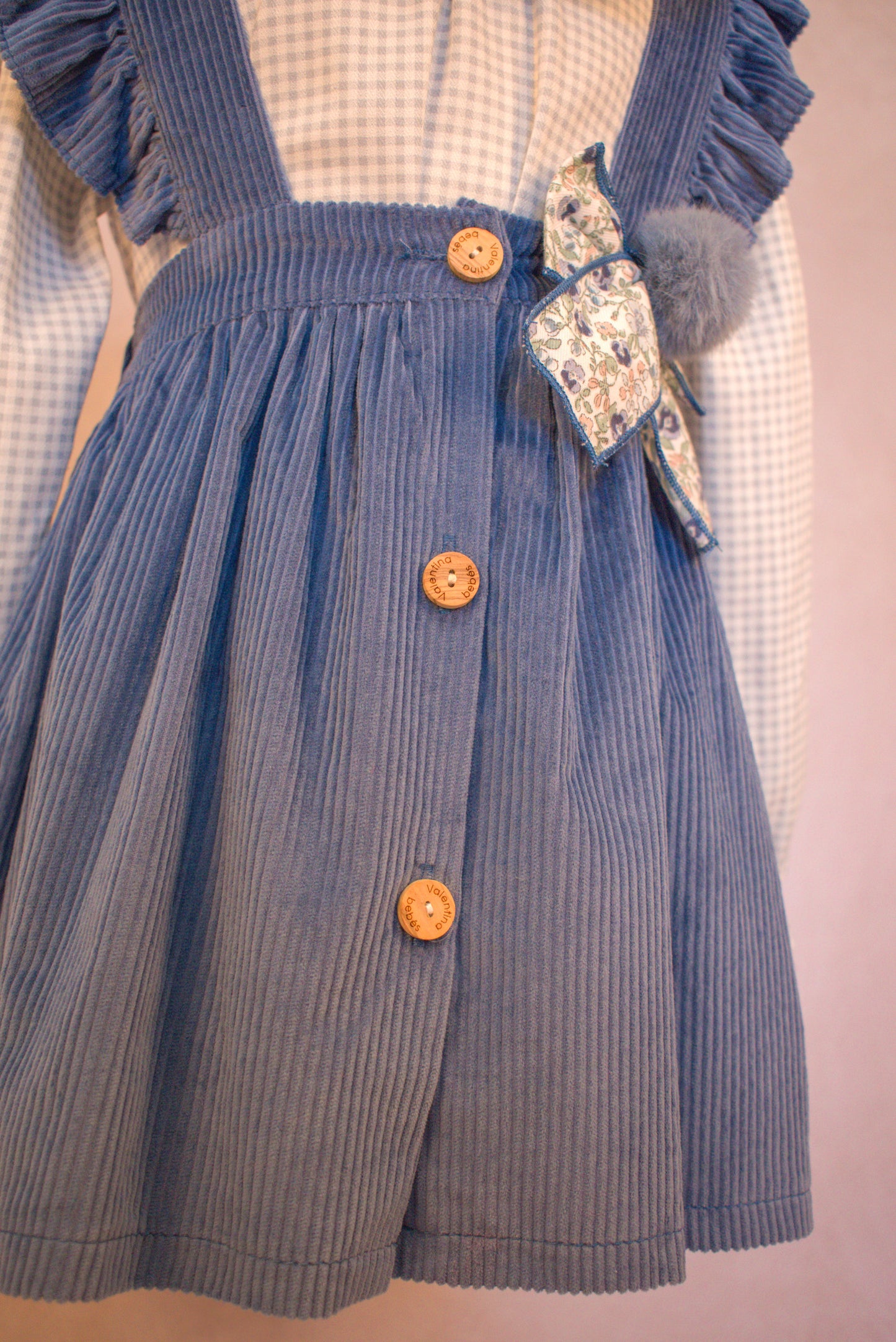 Blue Garden Corduroy Suspender Set (3-Piece)