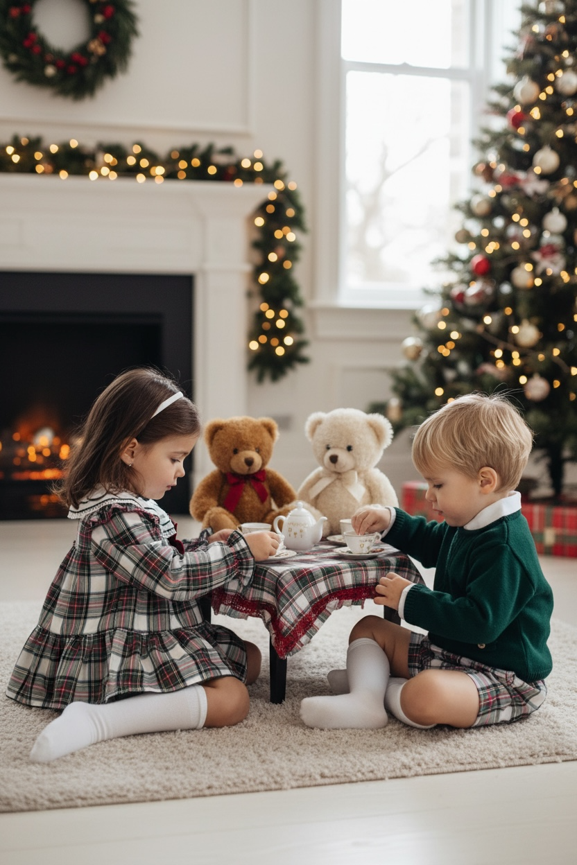 Emerald Plaid two-Piece boy set (HADA109)