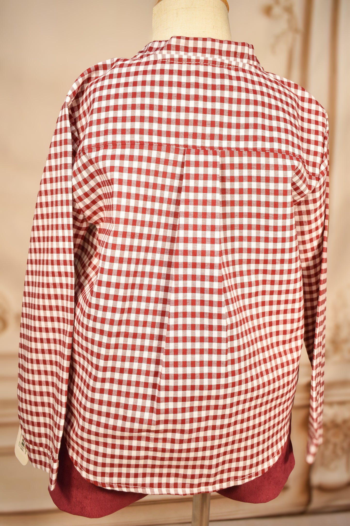 Cranberry Gingham Corduroy Boy Set (2-Piece)