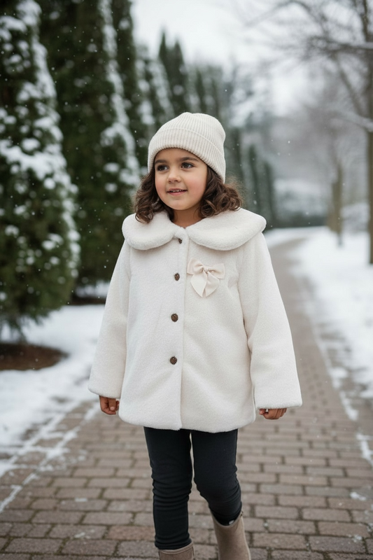 Soft Embrace Plush Coat - Ivory