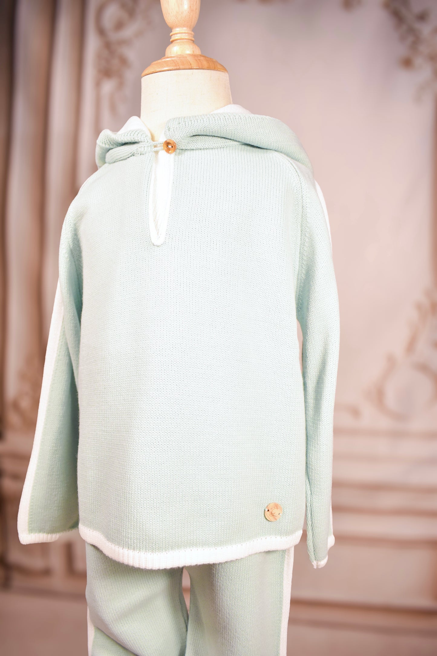 Granlei Knit Hoodie Set - Jade/Ivory