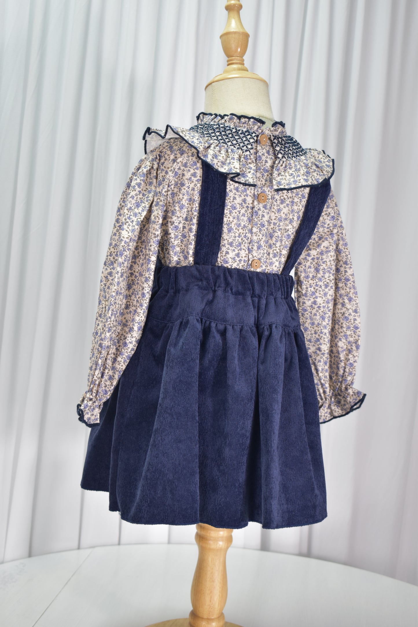 London Collection: 3-Piece Corduroy Pinafore Set (Hada25)