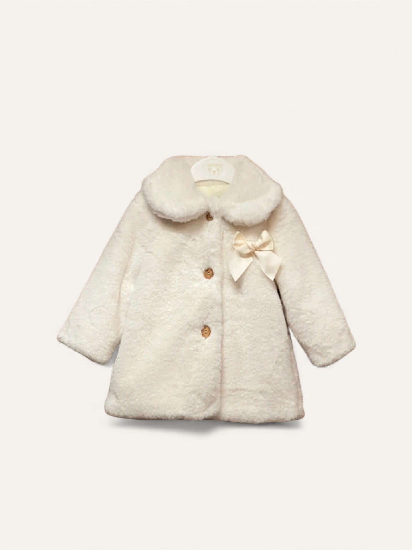 Soft Embrace Plush Coat - Ivory