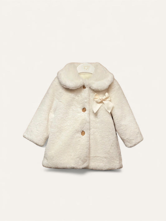 Soft Embrace Plush Coat - Ivory