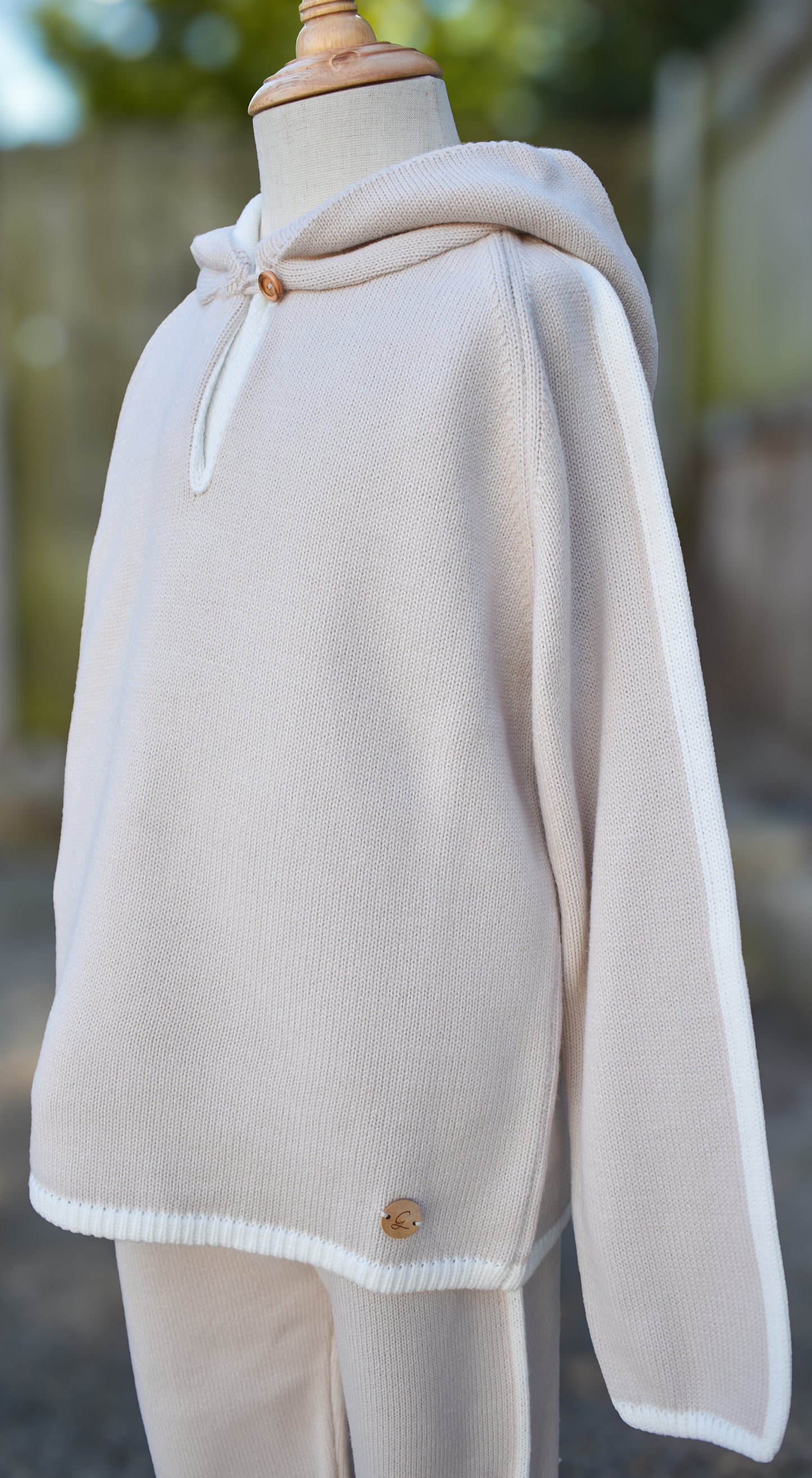 Granlei Knit Hoodie Set - Sand/Ivory