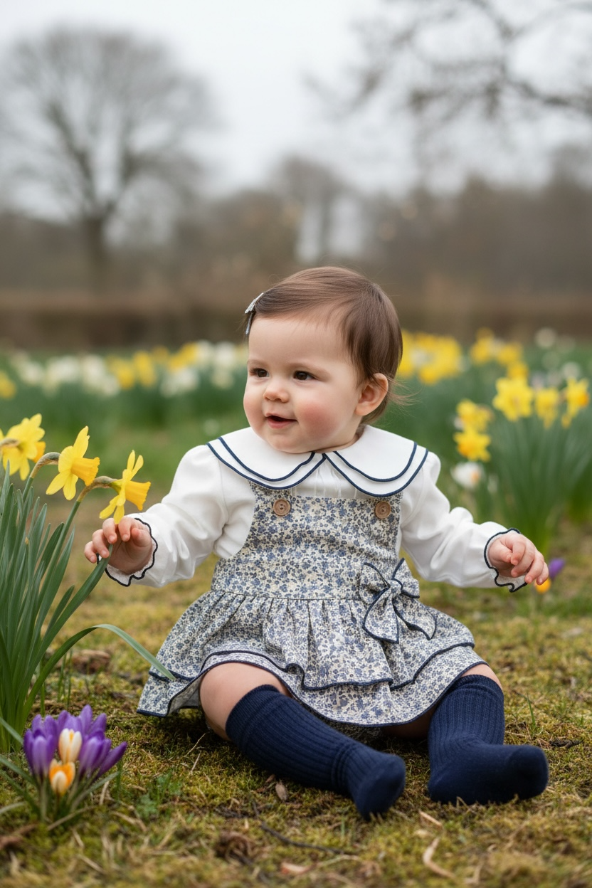 Two-Piece Blue Blossom Suspender (HADA24)