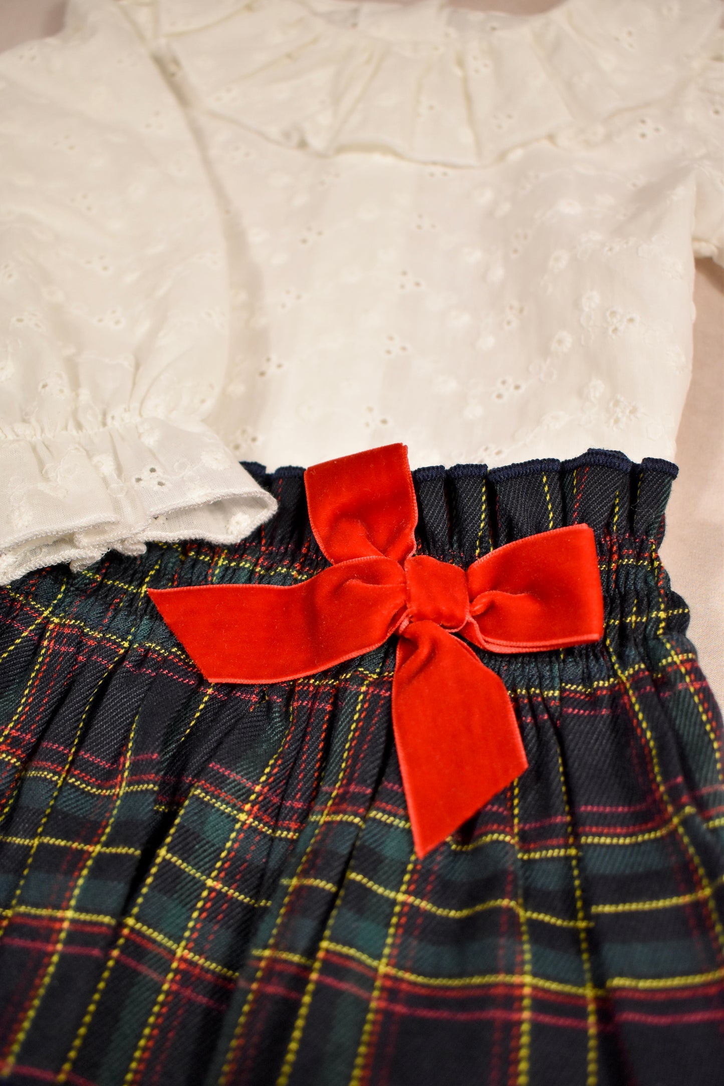 Dark Plaid Set - Skirt Bloomer (2-Pcs)