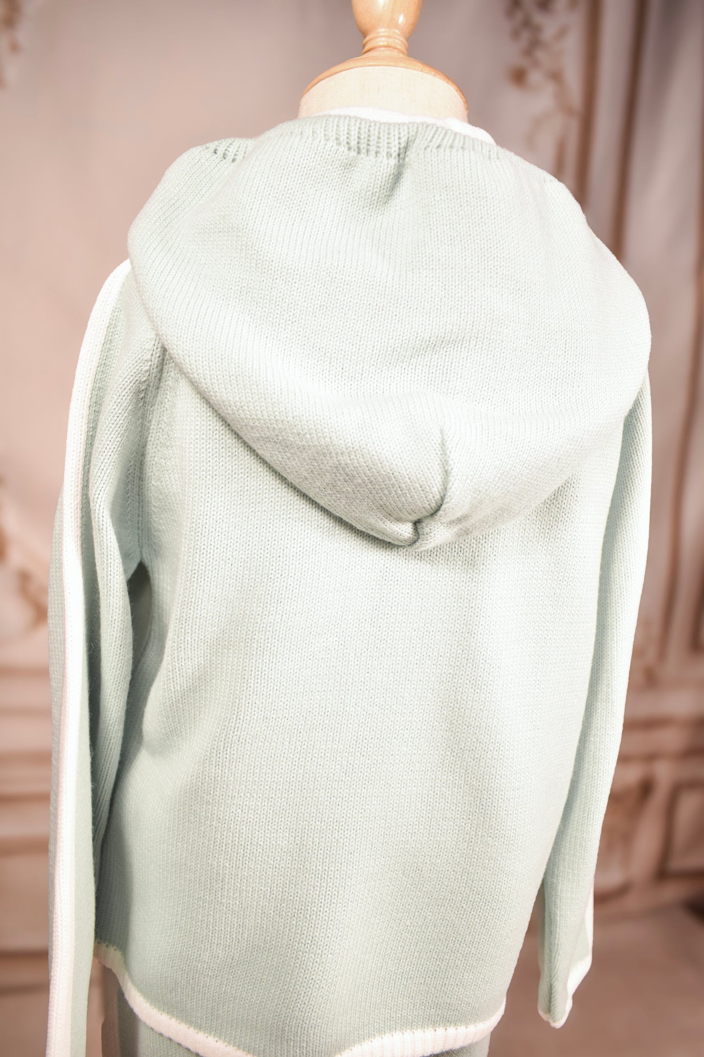 Granlei Knit Hoodie Set - Jade/Ivory