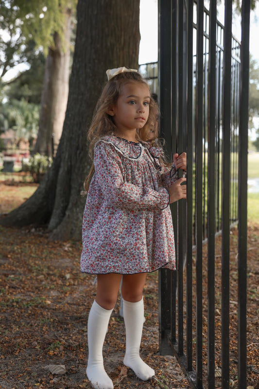 Borgoña Collection: Floral Dress+Bloomer set (HADA93)