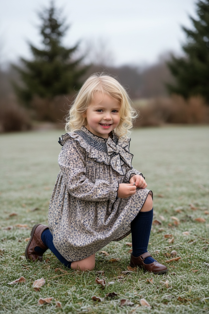 Two-piece Blue Blossom Dress (HADA22)