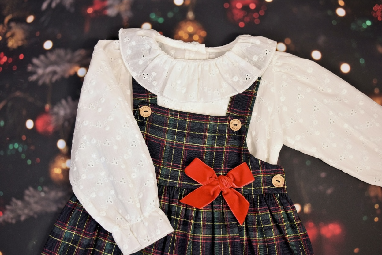 Dark Plaid Set - Suspender (3-Pcs)