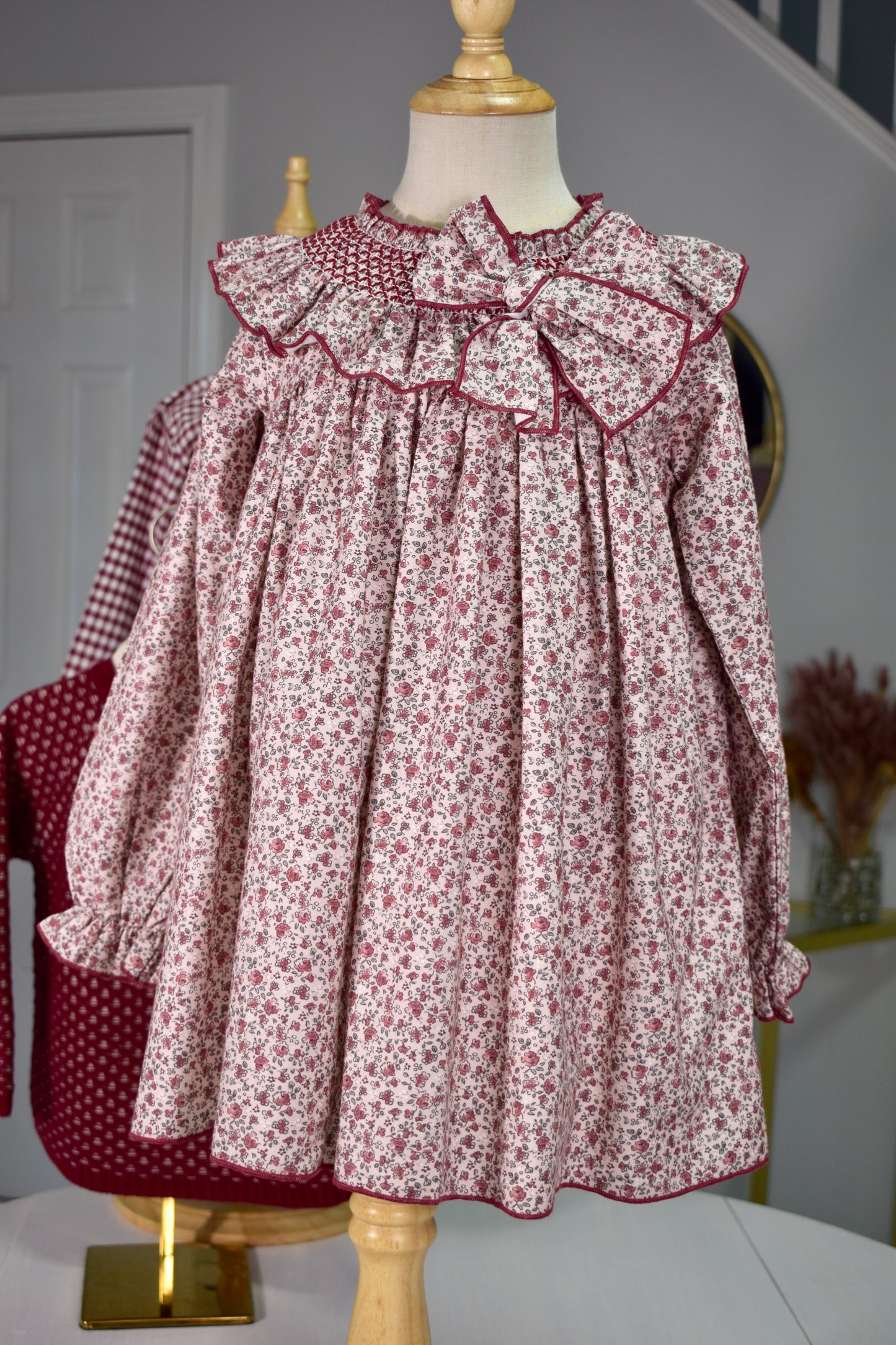 William Collection: Floral Smocked Dress & Bloomer Set (HADA 100)