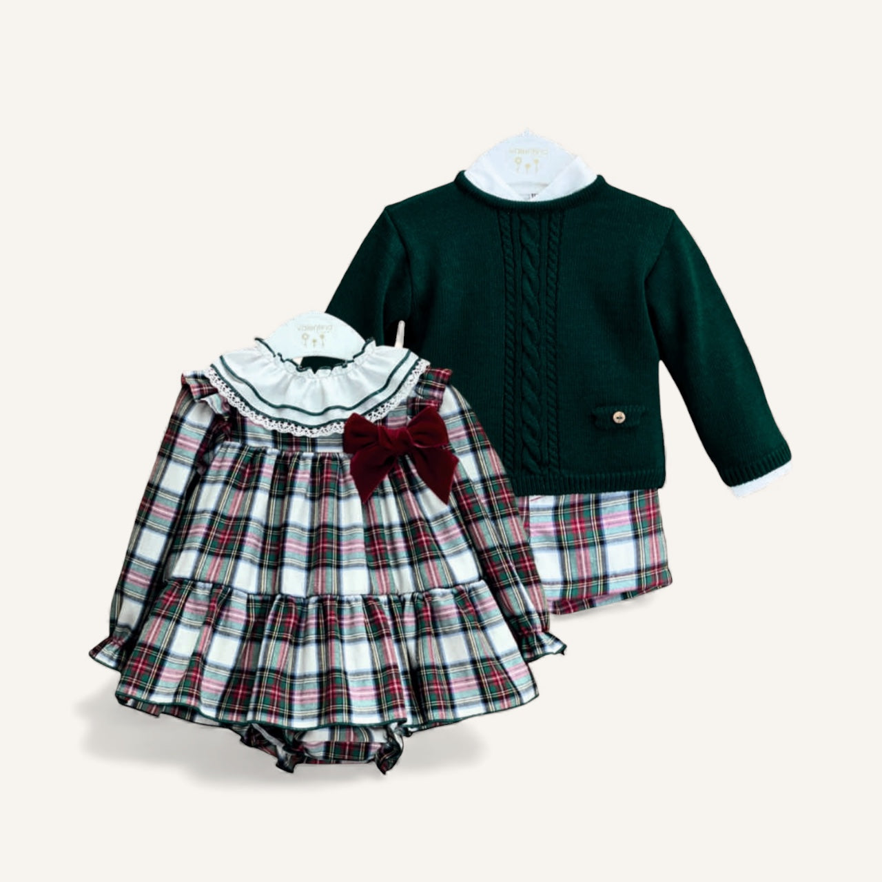 Emerald Plaid two-Piece boy set (HADA109)