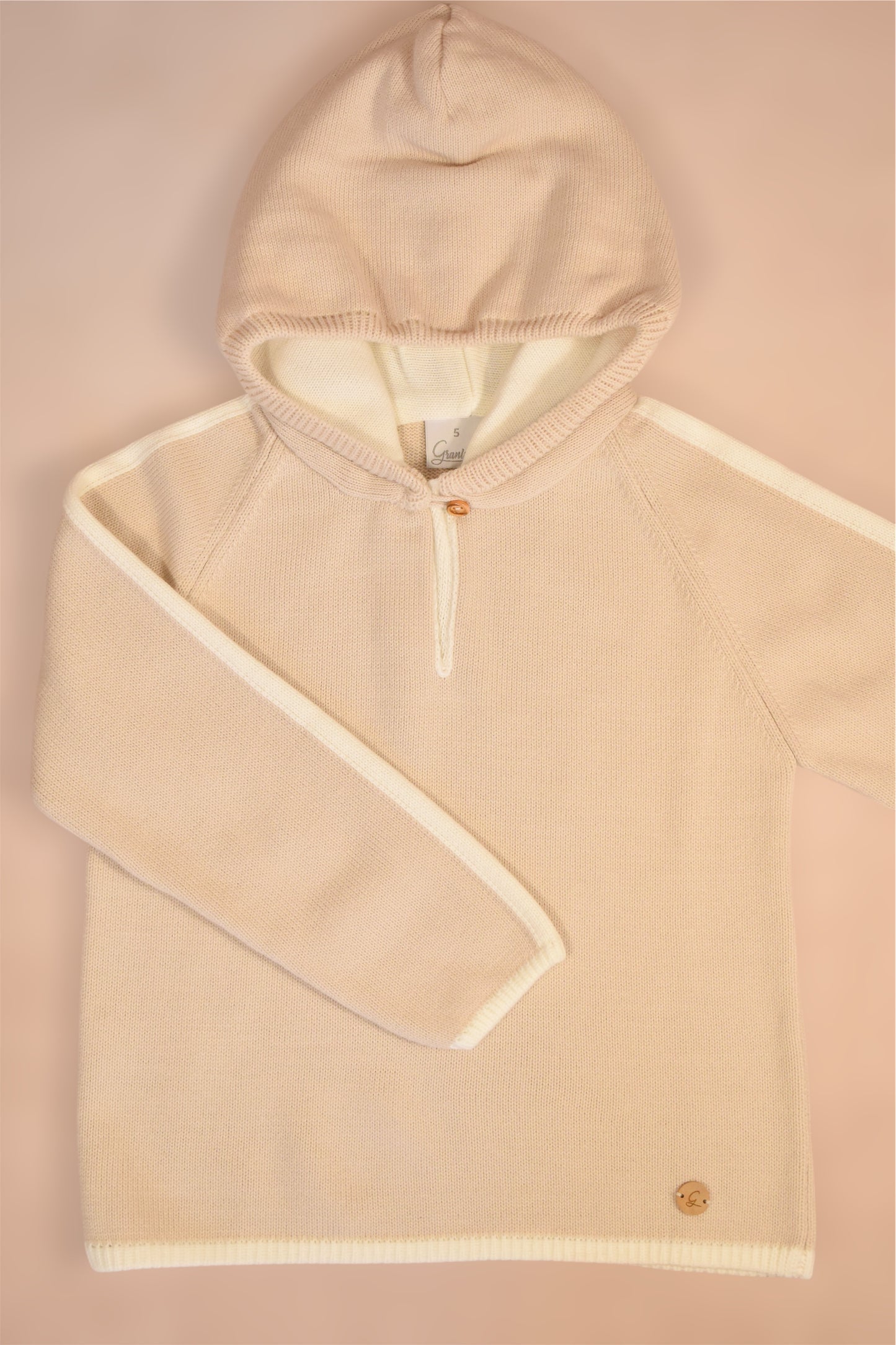 Granlei Knit Hoodie Set - Sand/Ivory