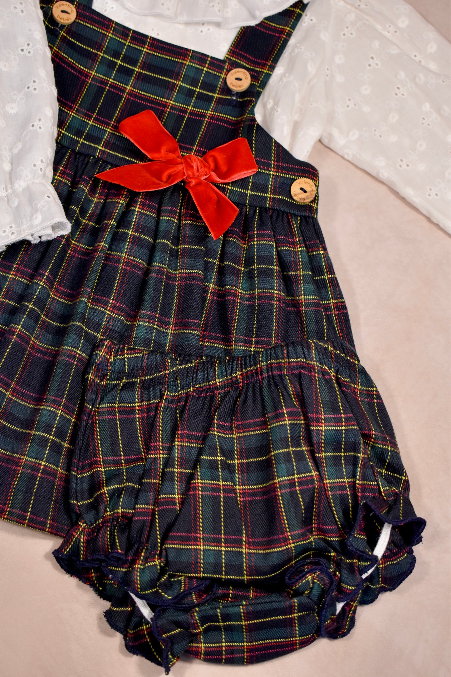 Dark Plaid Set - Suspender (3-Pcs)