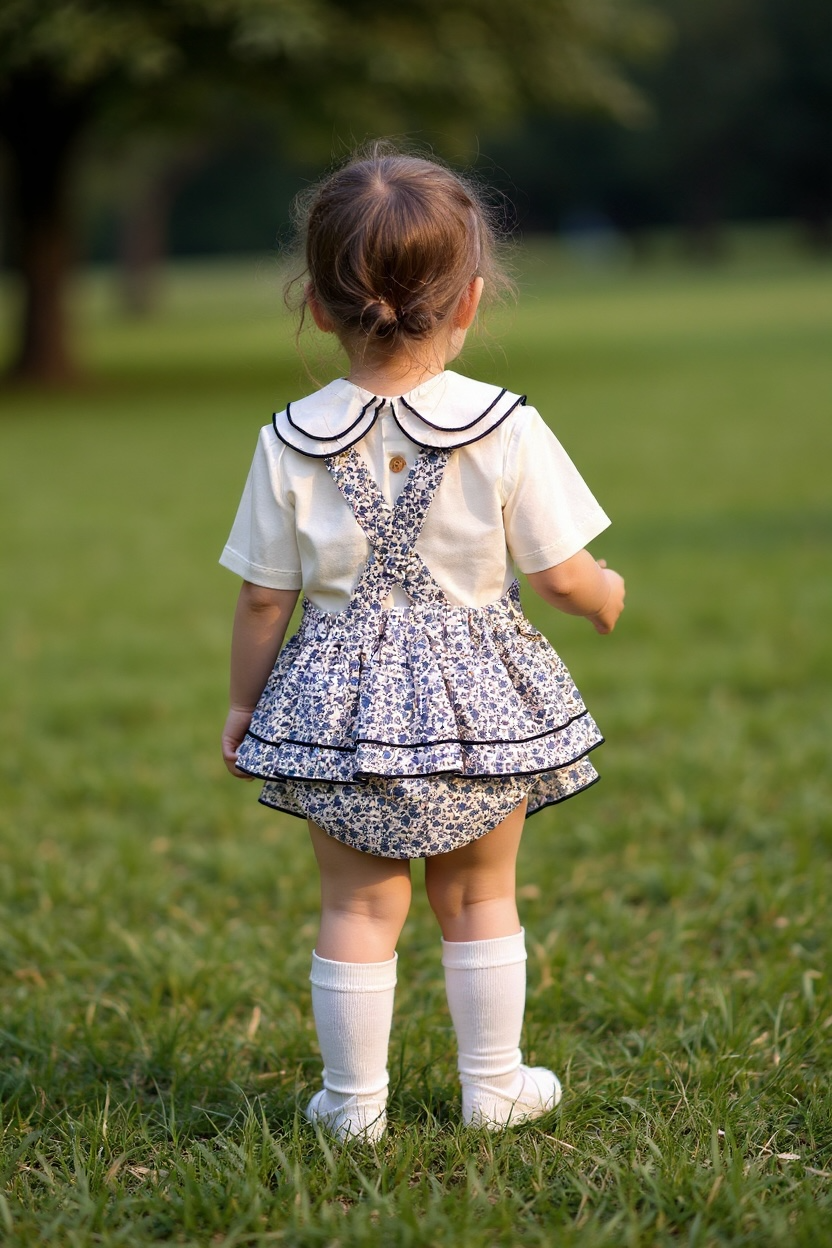 Two-Piece Blue Blossom Suspender (HADA24)