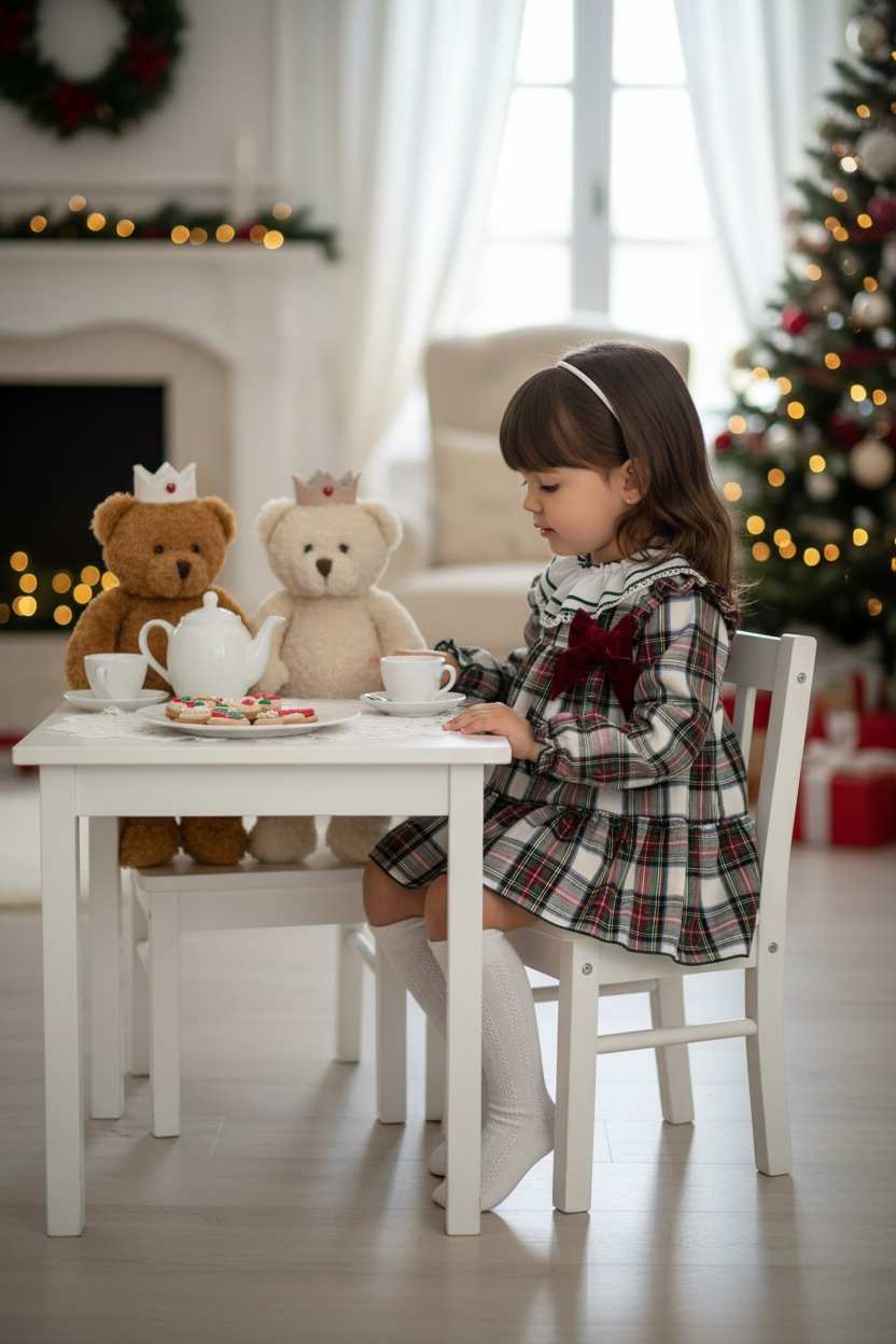 Emerald Holiday Plaid Dress, 2-Piece (HADA110)