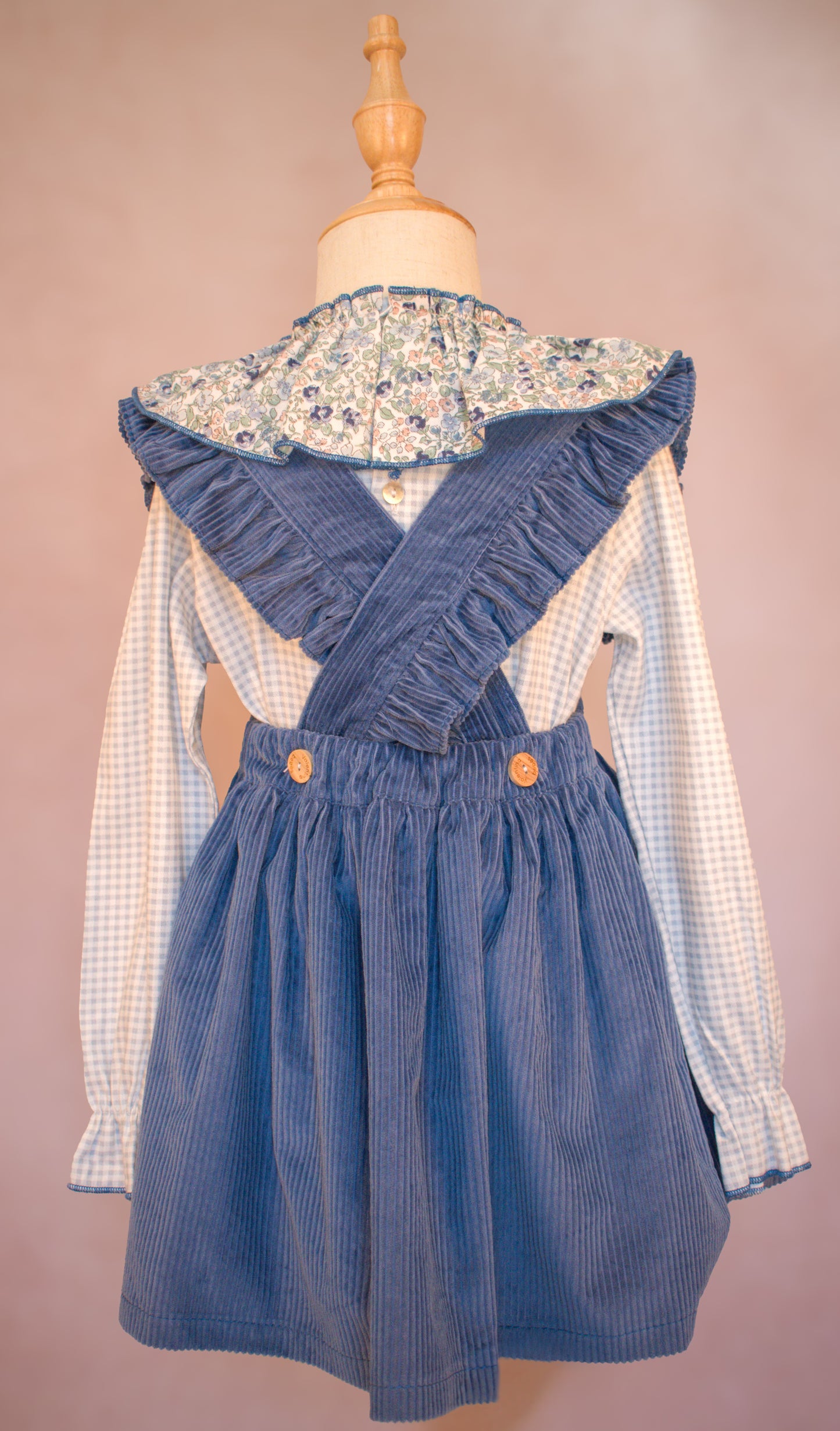 Blue Garden Corduroy Suspender Set (3-Piece)