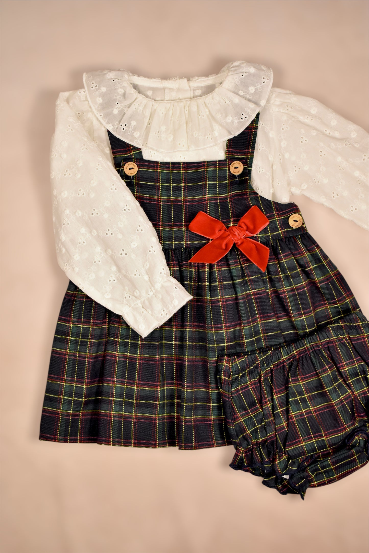 Dark Plaid Set - Suspender (3-Pcs)