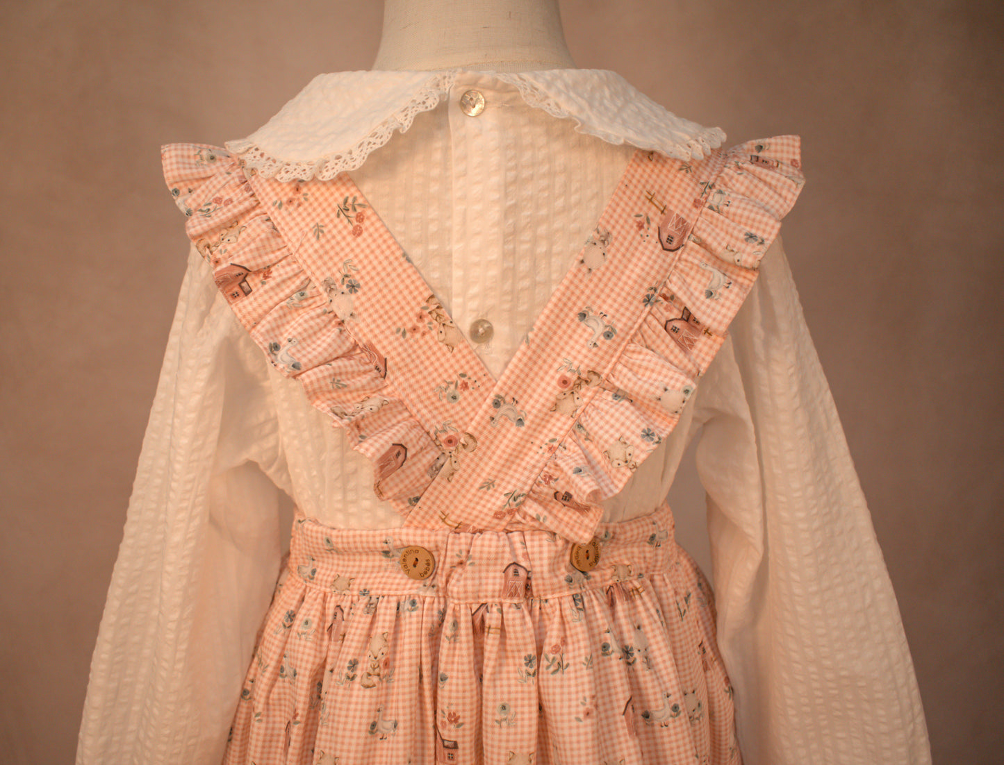 Farmhouse Friends Suspender Skirt Set