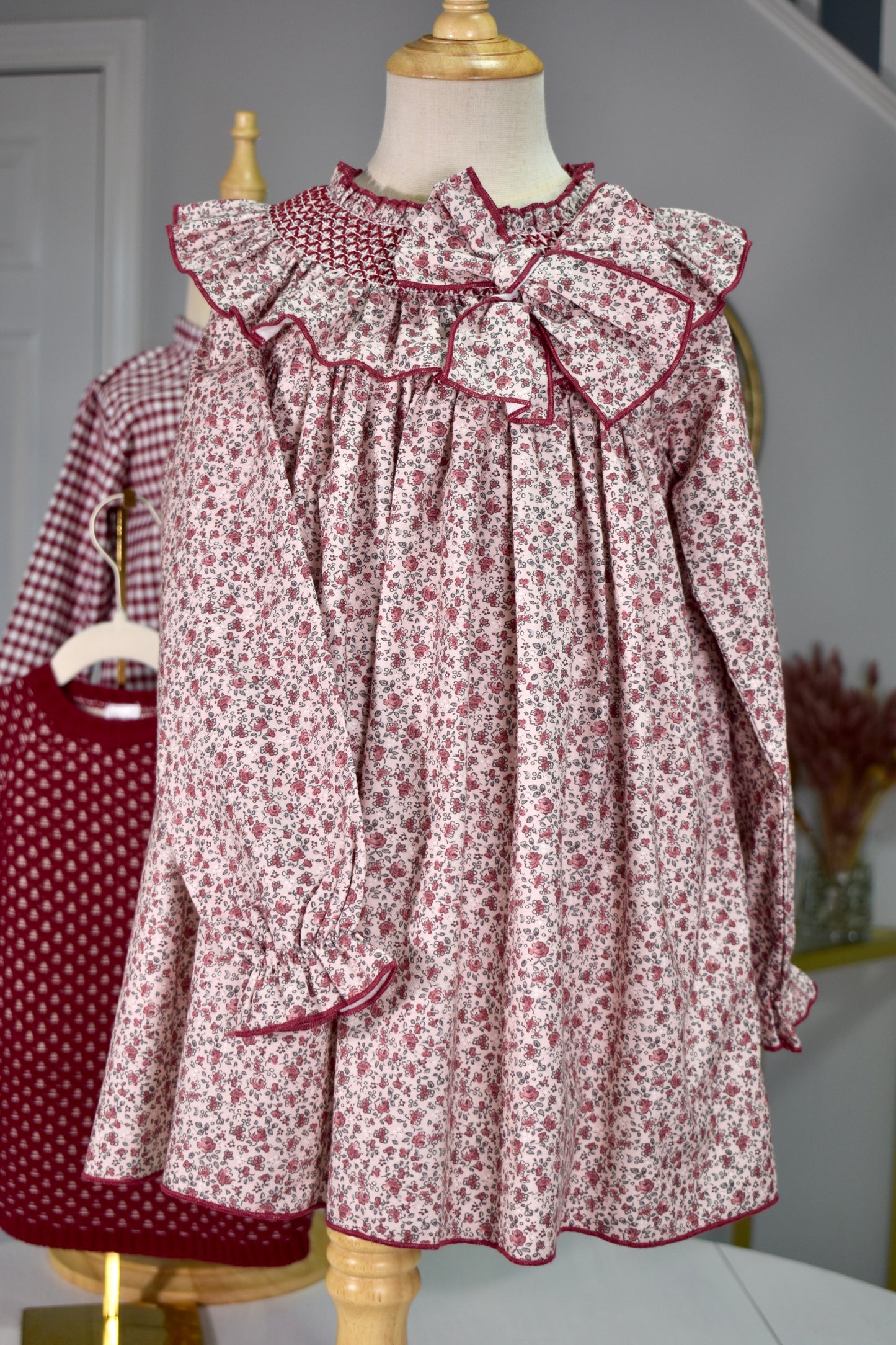 William Collection: Floral Smocked Dress & Bloomer Set (HADA 100)